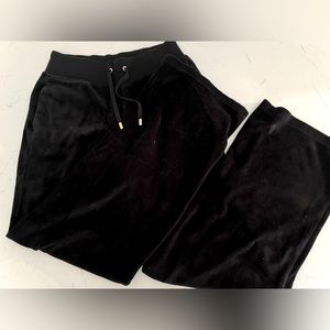 Ralph Lauren SZ XS Black Velour Jump Suit Pants